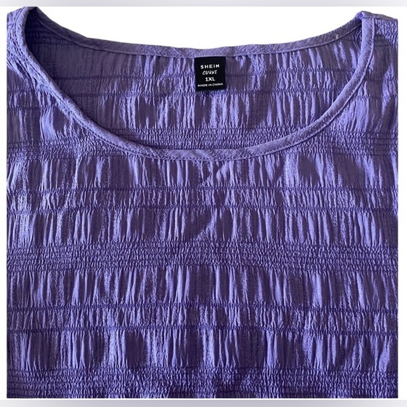 Shein lune plus size women’s solid color simple daily dress purple, size… - Picture 6 of 9